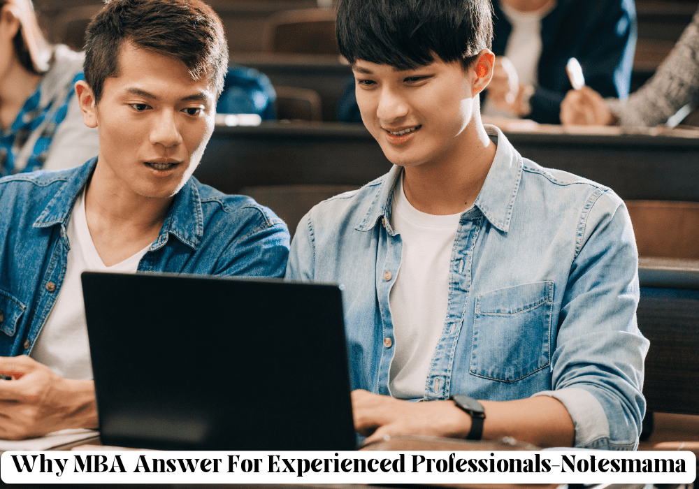 Why MBA Answer For Experienced Professionals-Notesmama